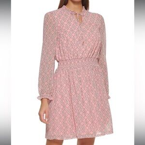 Tommy Hilfiger Pink Long Sleeve Dress